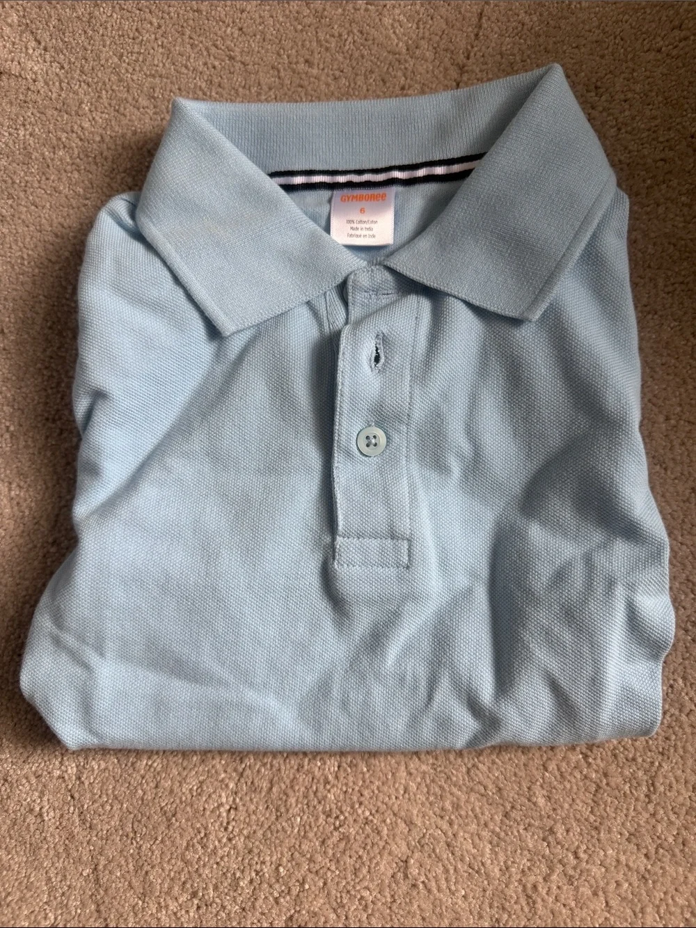 New Gymboree Light short sleeve Blue Polo Shirt size 6